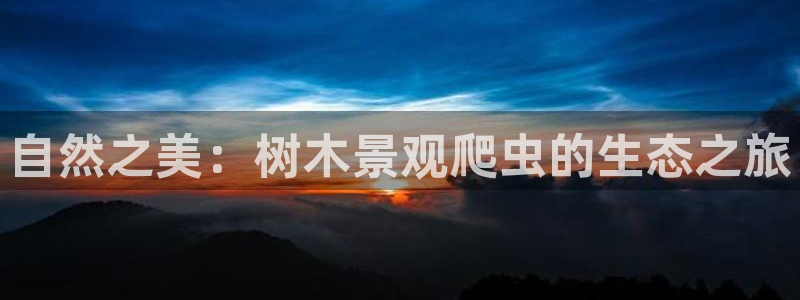 新宝gg重：自然之美：树木景观爬虫的生态之旅