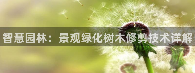 新宝gg主管 9：智慧园林：景观绿化树木修剪技术详解
